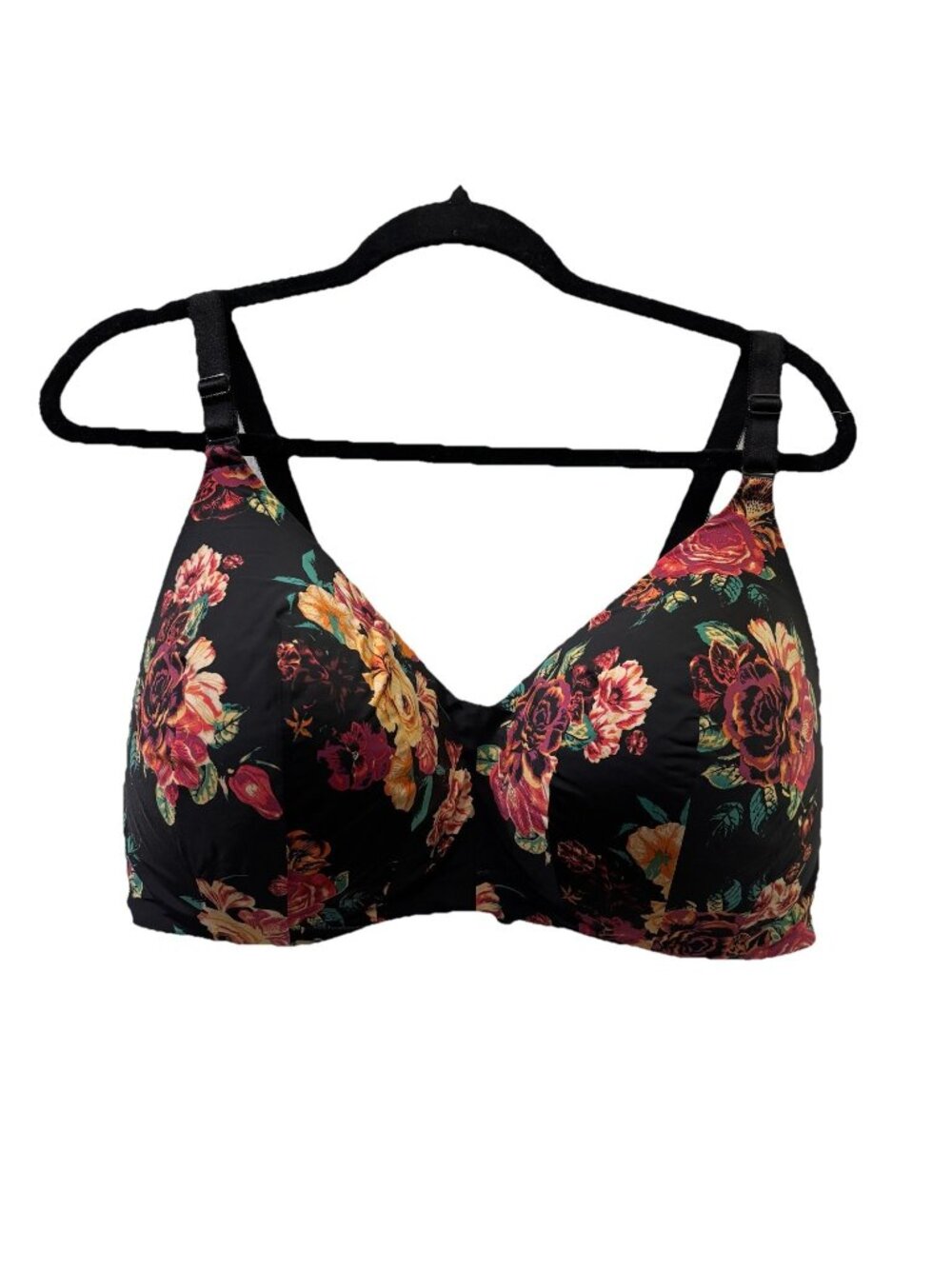 Torrid Curve 360 Back Smoothing Wire Free Bra Floral Size 42DDD
